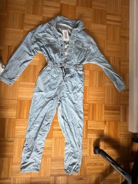12th Tribe Light Blue Denim Jumpsuit